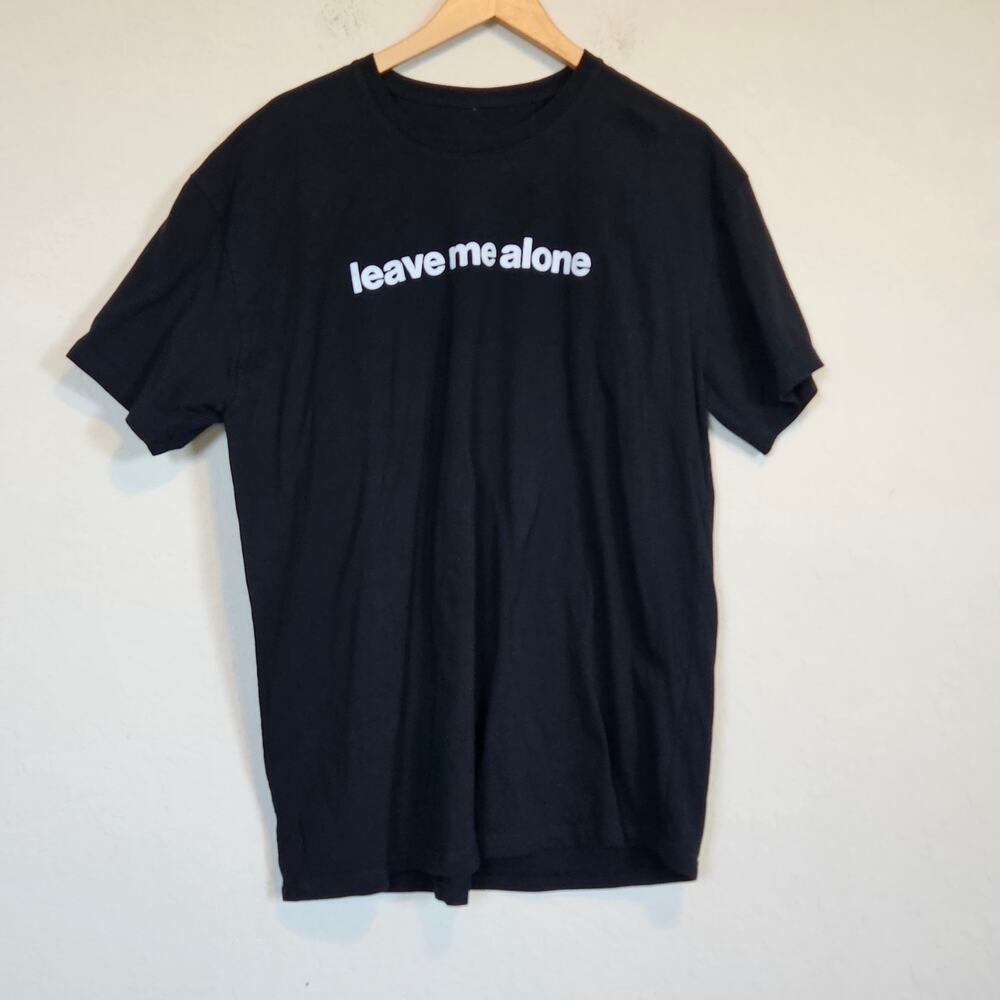 Leave Me Alone Black T Shirt Unisex 2x‎